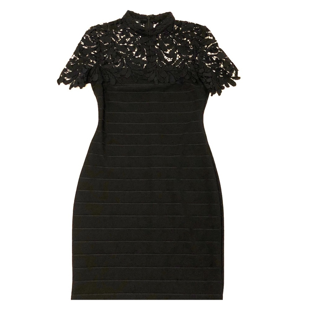 NWOT bebe Black Lace Dress